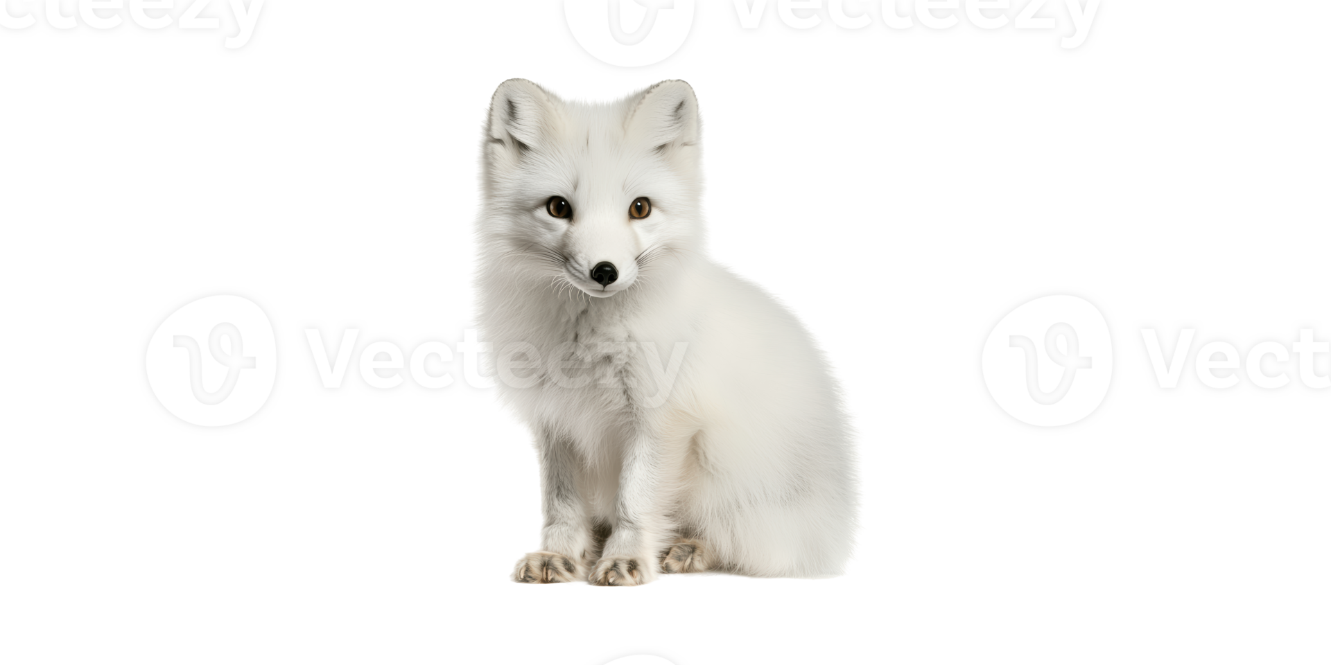 Arctic Fox In Winter Coat. Symbol Of Adaptation And Survival In Cold Climates Isolated On Transparent Background png