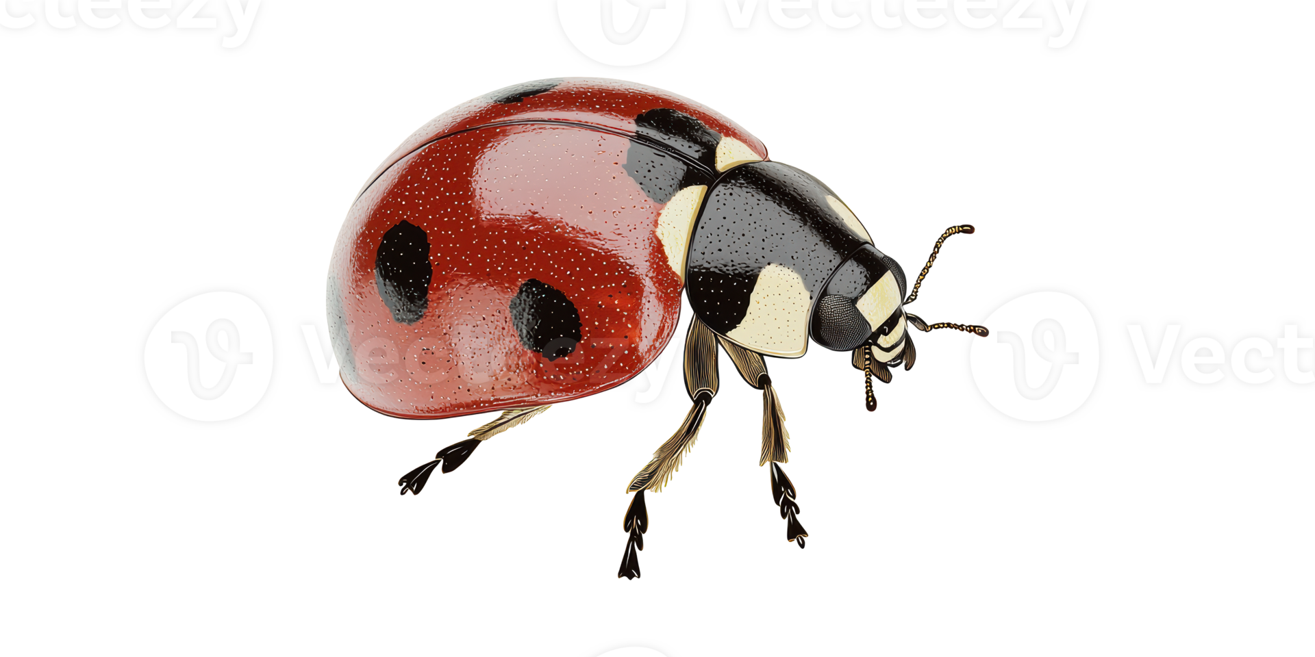 Ladybug Illustration. Detailed Insect Art For Nature And Entomology Studies Isolated On Transparent Background png