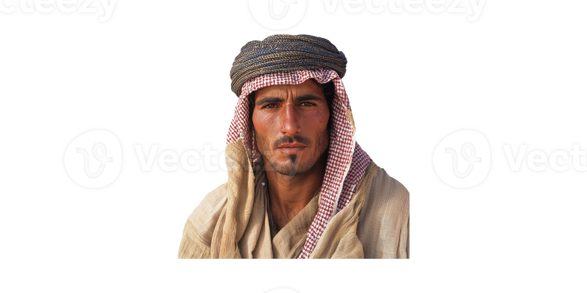 Man In Traditional Middle Eastern Attire. Cultural Heritage And Identity Isolated On Transparent Background png