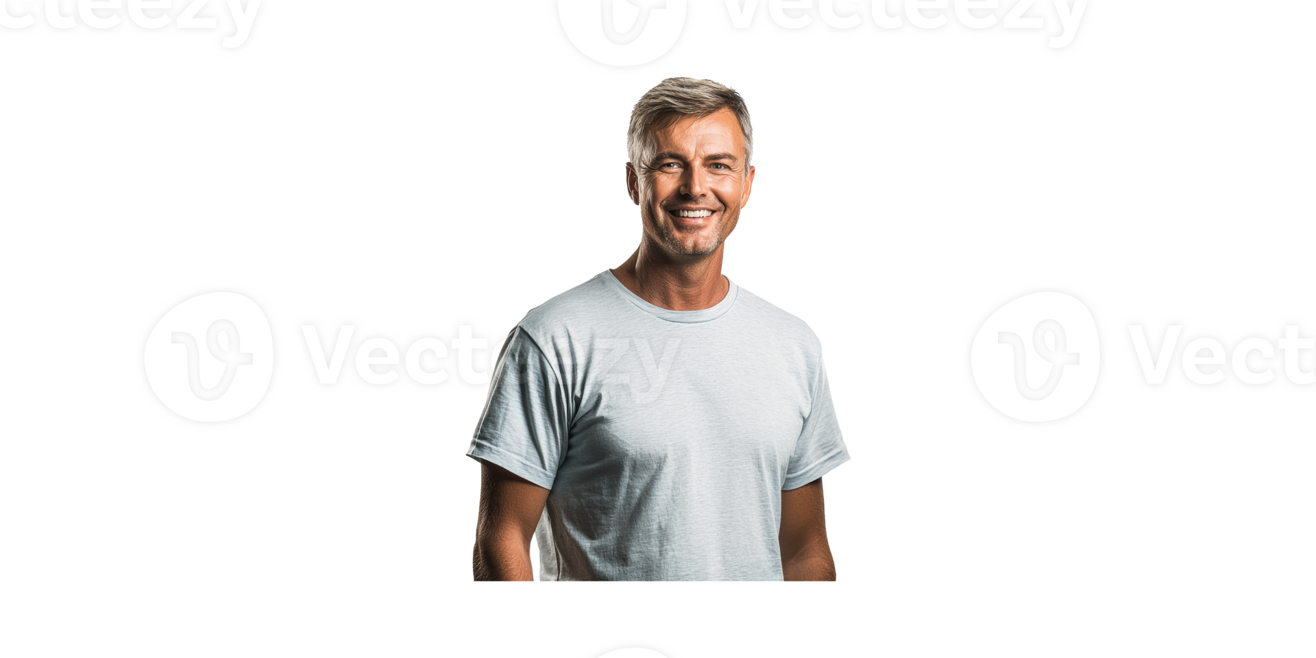Smiling Middle-Aged Man In Casual T-Shirt. Confidence And Positivity Isolated On Transparent Background png