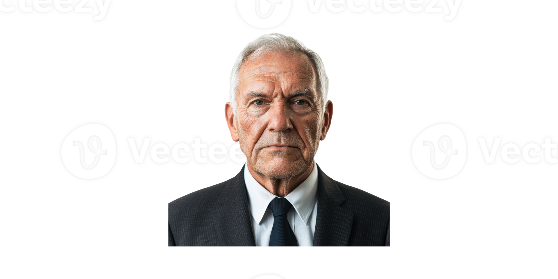 Elderly Businessman In Suit Portrait. Professional And Experienced Corporate Leader Isolated On Transparent Background png