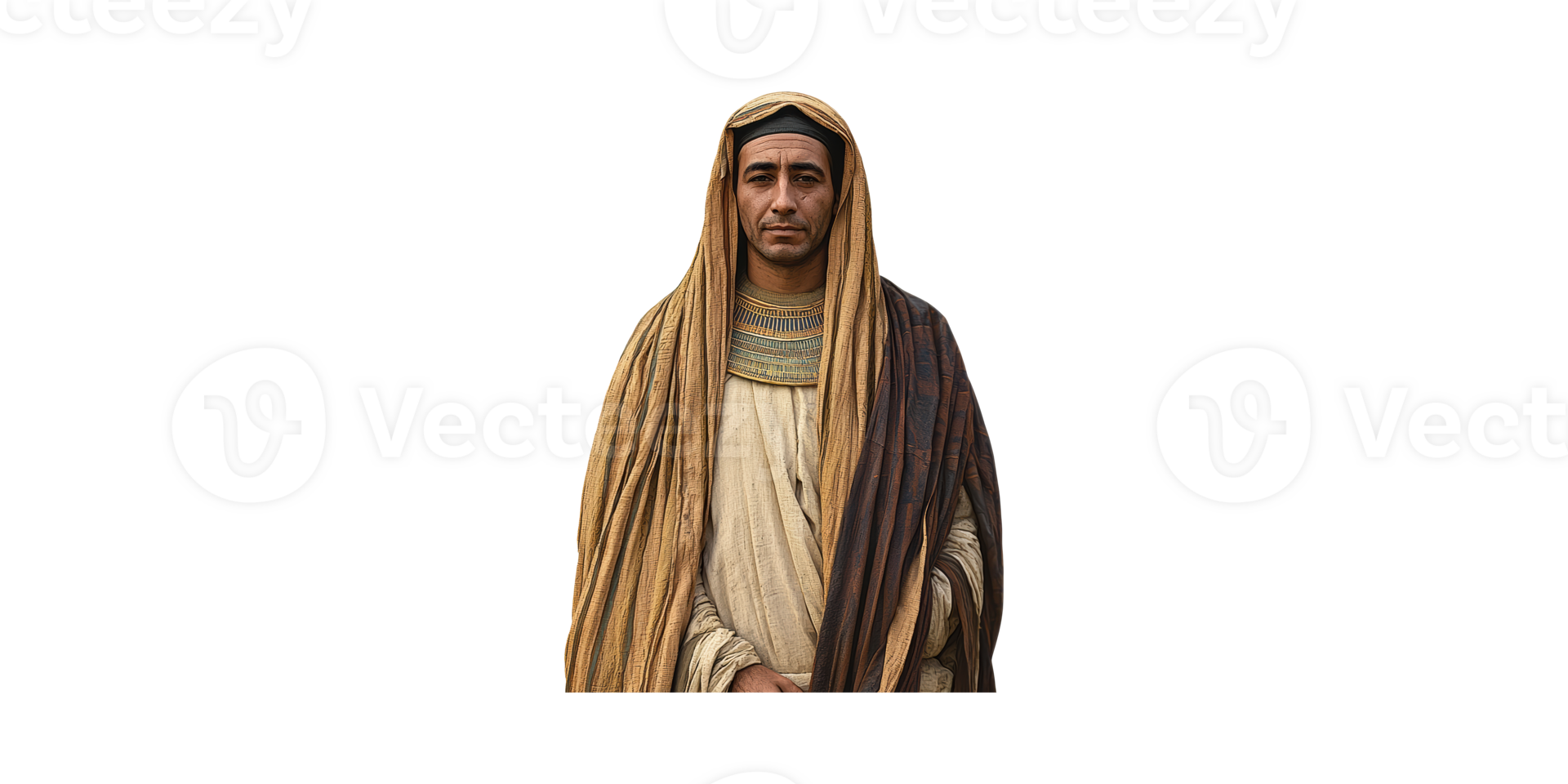 Ancient Middle Eastern Man In Traditional Attire. Cultural Heritage And Historical Representation Isolated On Transparent Background png