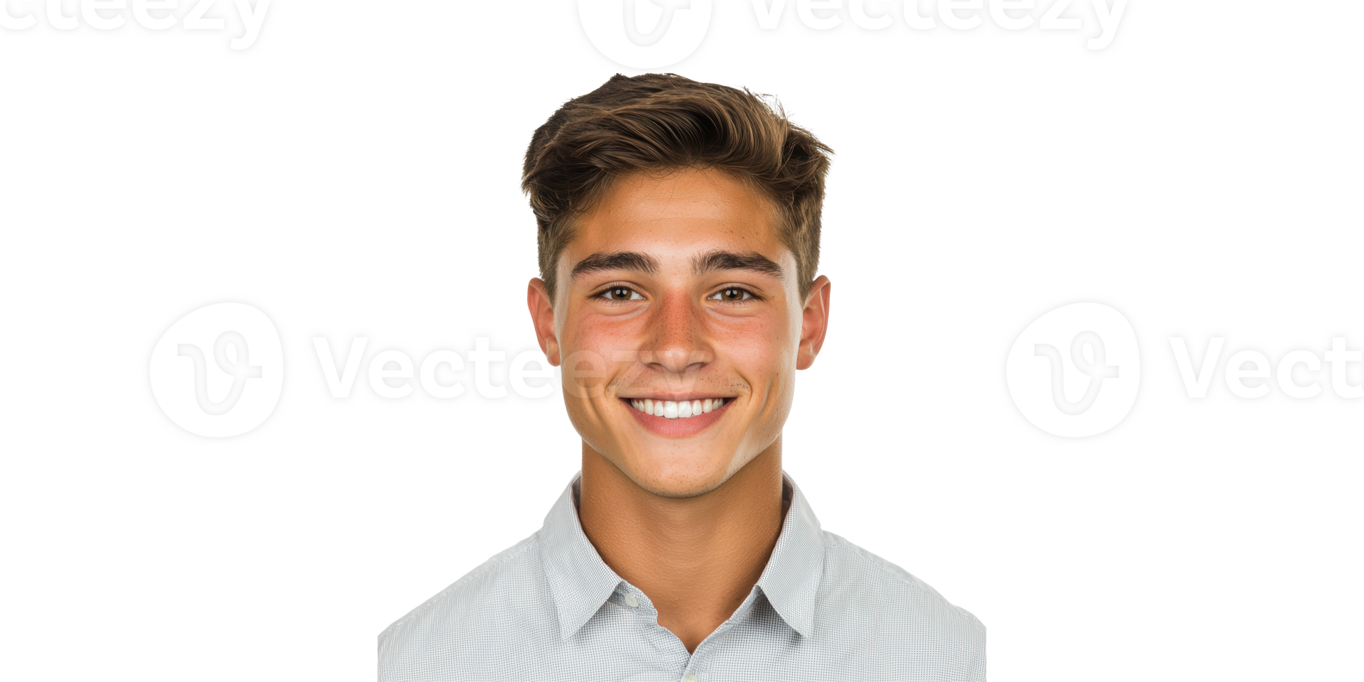 Smiling Young Man In Casual Shirt. Portrait Of Confidence And Positivity Isolated On Transparent Background png