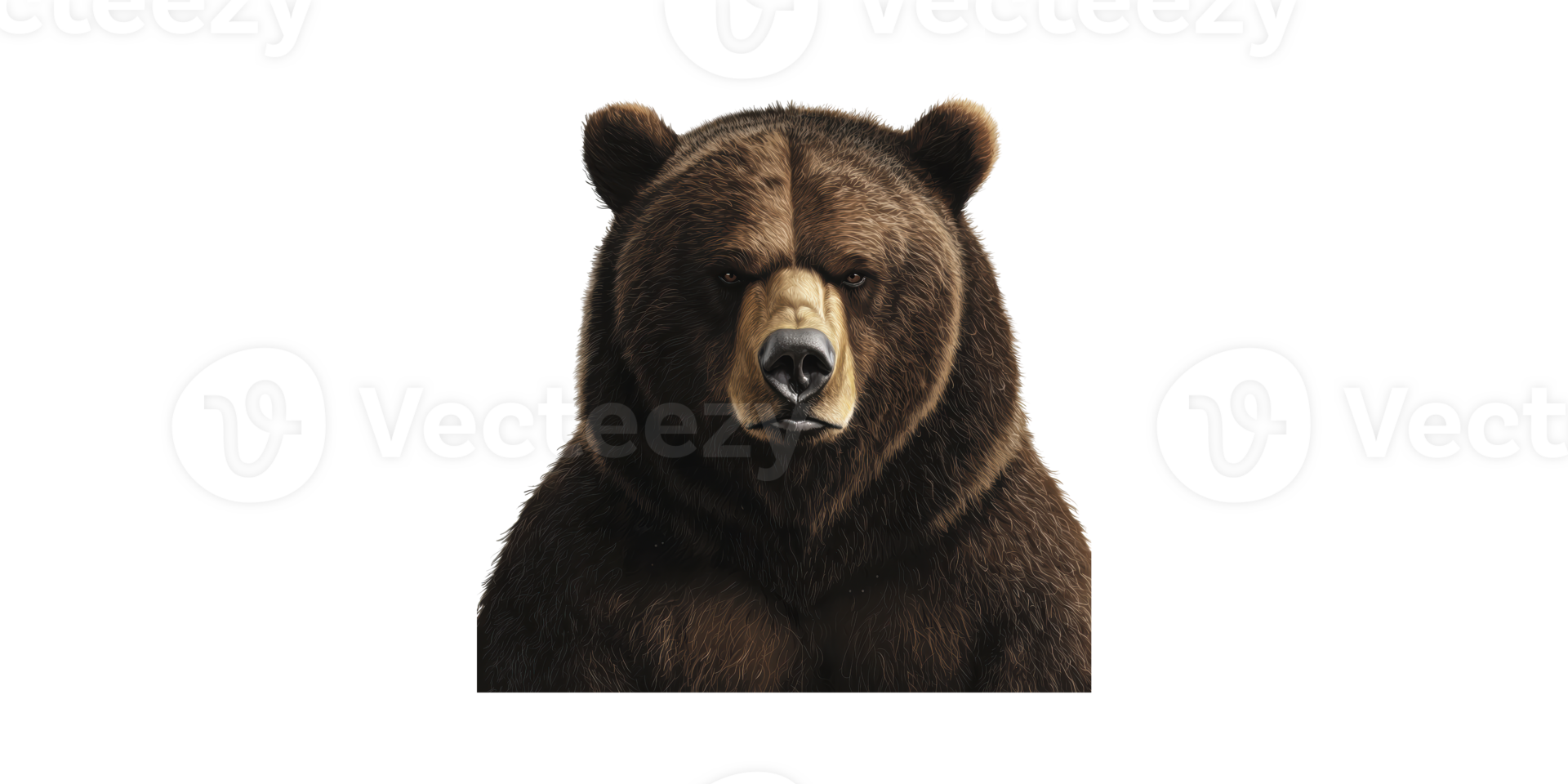 Brown Bear Portrait. Wildlife Symbolism And Natural Strength Isolated On Transparent Background png