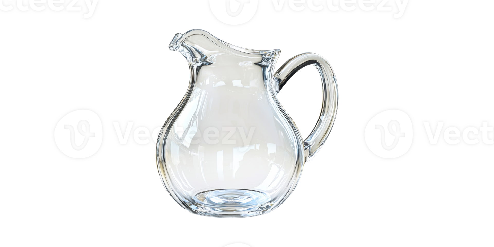 Elegant Clear Glass Pitcher With Handle. Perfect For Serving Beverages And Enhancing Table Aesthetics Isolated On Transparent Background png