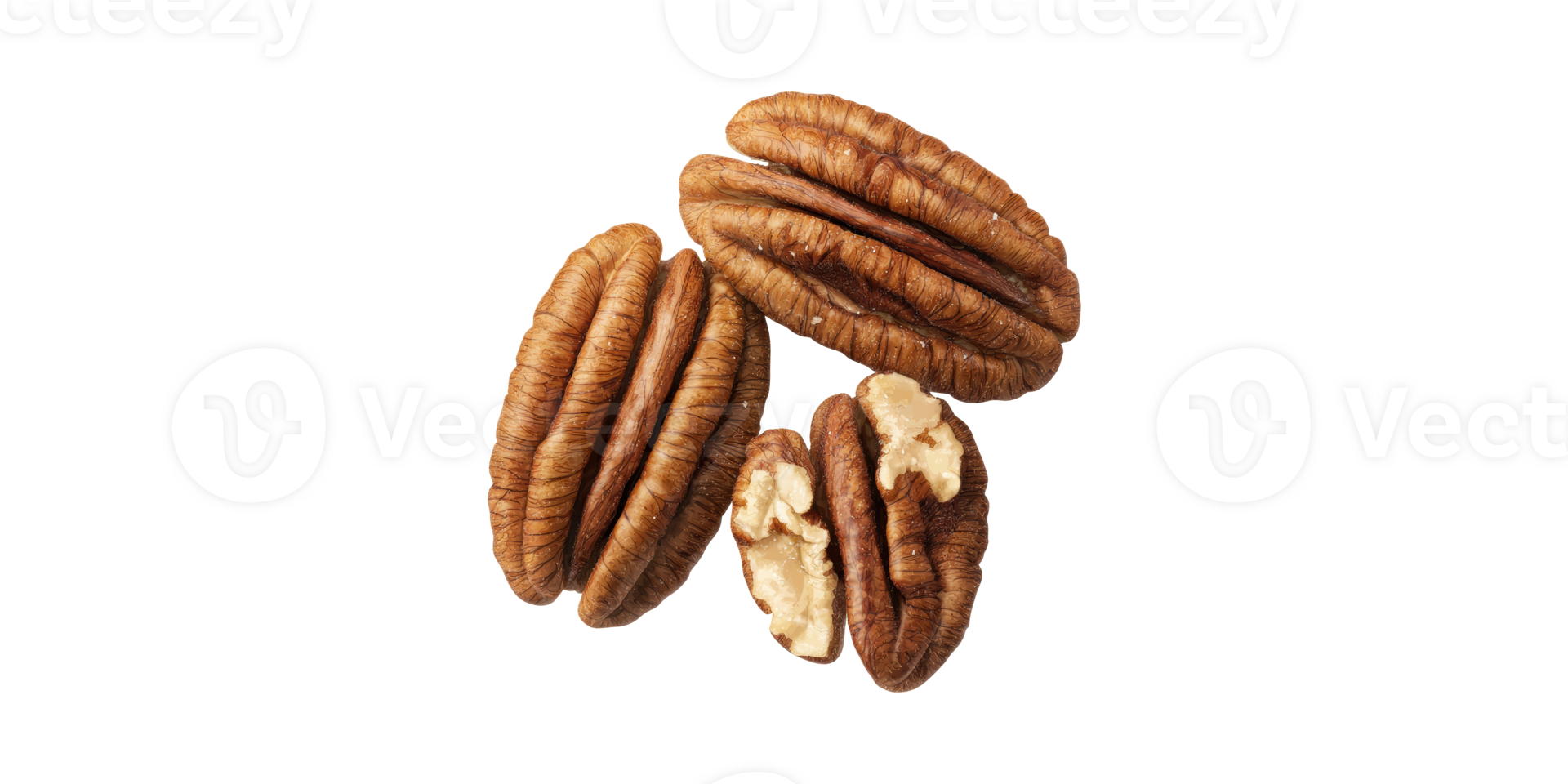 Pecans. Nutritious Snack And Culinary Ingredient Isolated On Transparent Background png