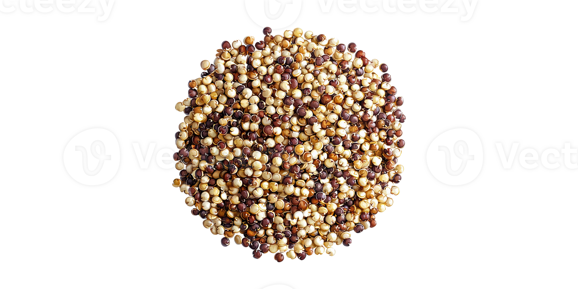 Mixed Quinoa Grains. Healthy Superfood For Balanced Diet And Nutrition Isolated On Transparent Background png