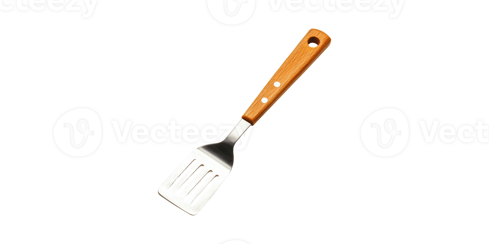 Metal Spatula With Wooden Handle. Essential Kitchen Utensil For Cooking And Grilling Isolated On Transparent Background png
