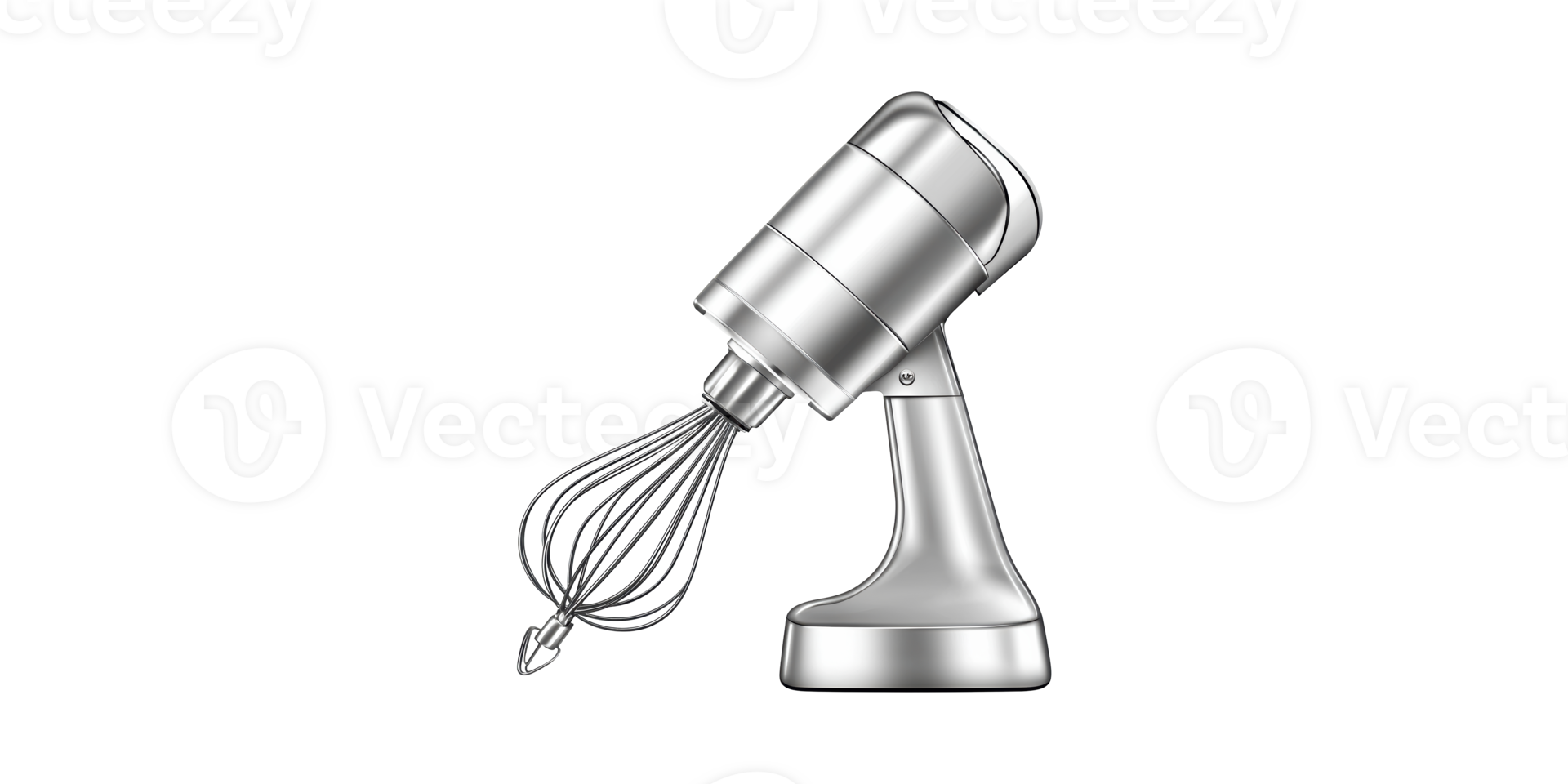 Silver Stand Mixer With Whisk Attachment. Essential Kitchen Appliance For Baking And Cooking Isolated On Transparent Background png