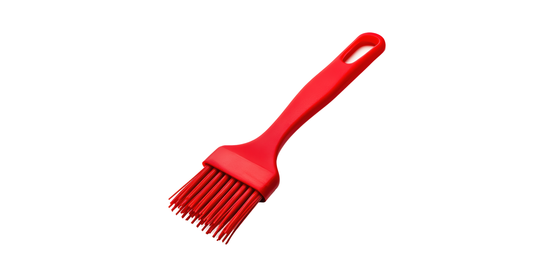 Red Silicone Basting Brush For Cooking And Baking. Kitchen Utensil For Grilling And Pastry Isolated On Transparent Background png