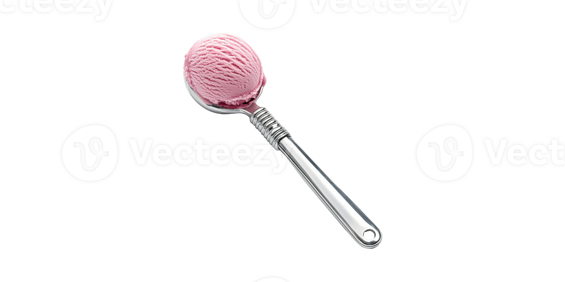 Ice Cream Scoop With Pink Ice Cream. Dessert And Culinary Delight Concept Isolated On Transparent Background png