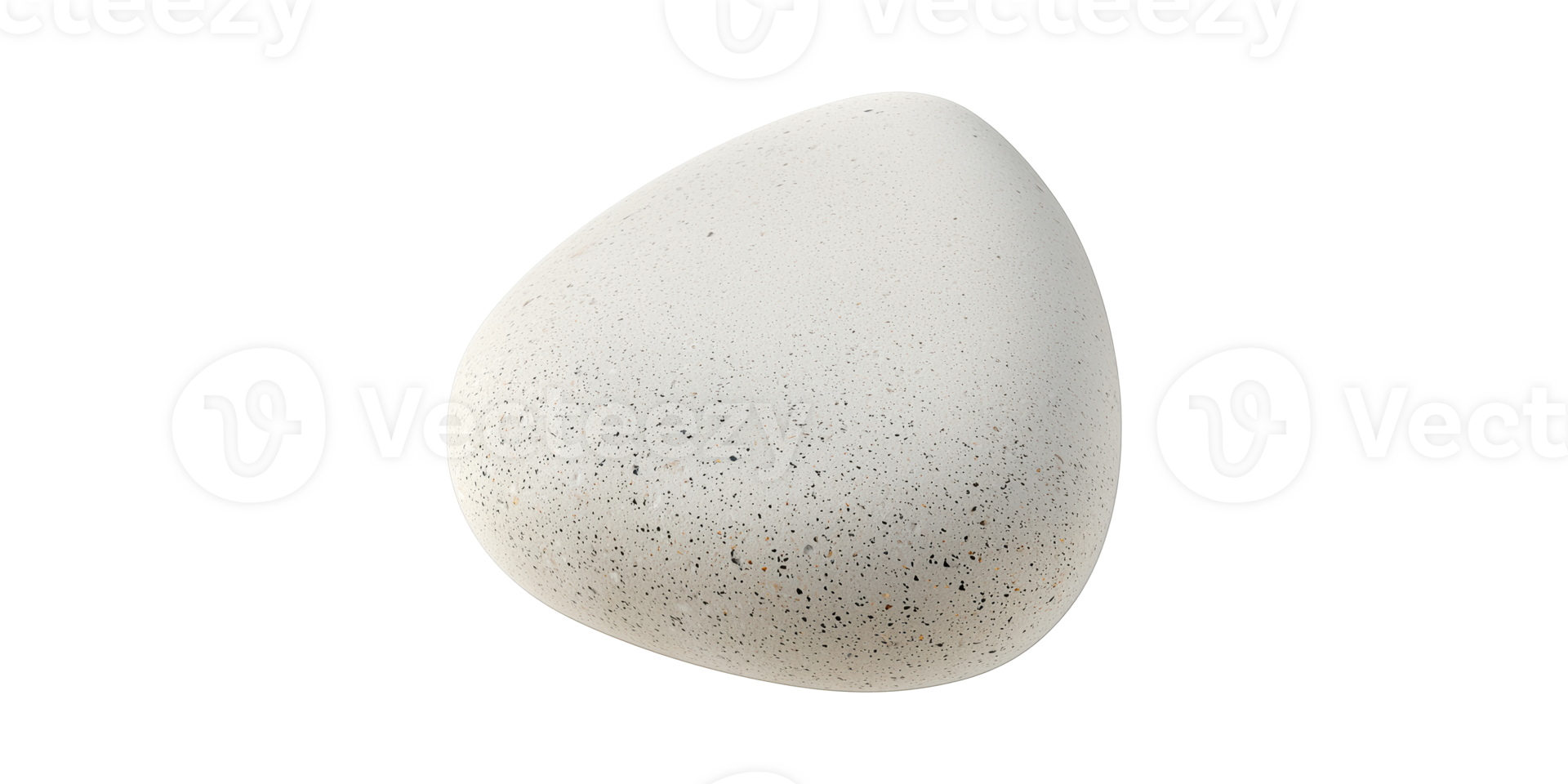 Smooth Stone With Speckled Texture. Natural Element For Zen And Minimalist Decor Isolated On Transparent Background png