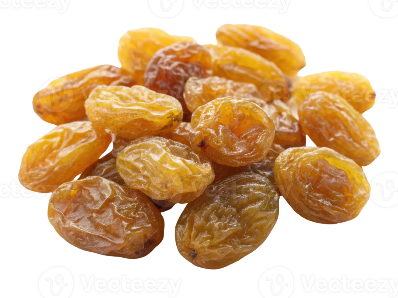 Dried golden raisins are sweet and nutritious snack, perfect for adding flavor to various dishes and desserts png