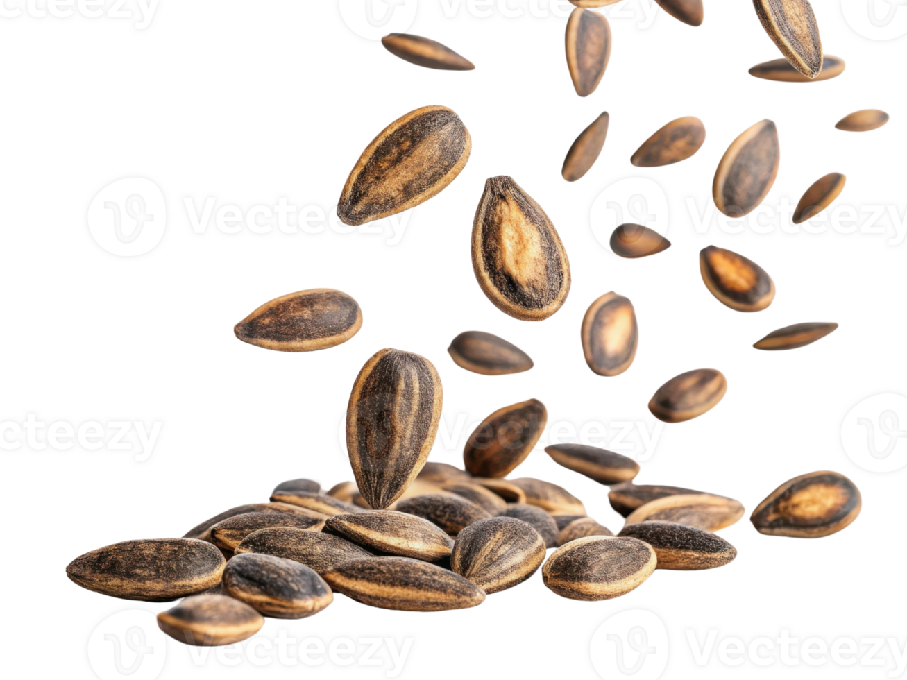Falling seeds create dynamic and natural scene, showcasing beauty of nature bounty png