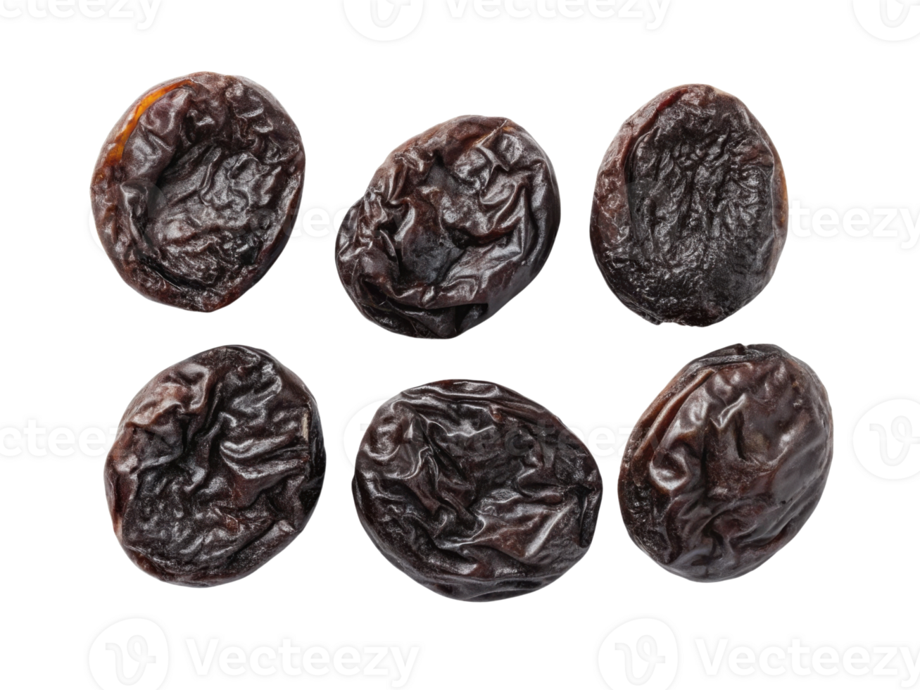 Dried plums are rich flavor and nutrients, perfect for snacking or adding to dishes. Their deep color and wrinkled texture make them visually png