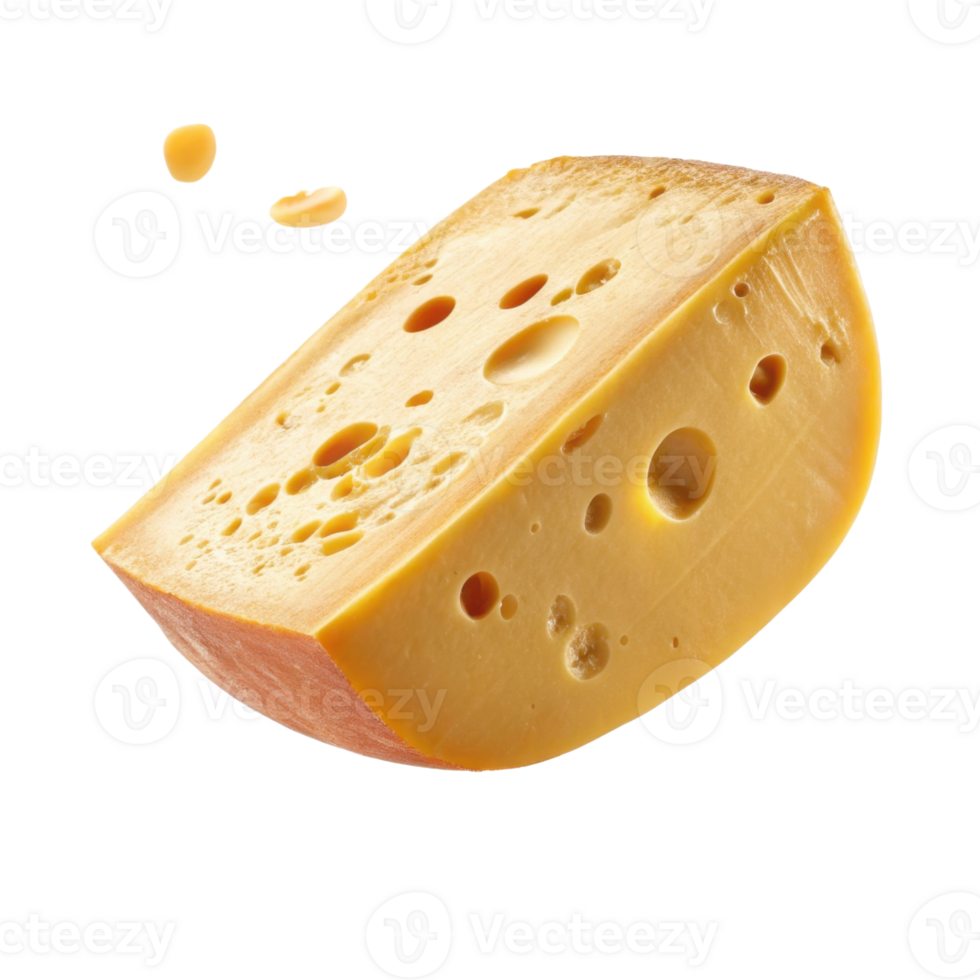delicious cheese slice with holes showcases its rich texture and flavor, perfect for enhancing any dish or snack png