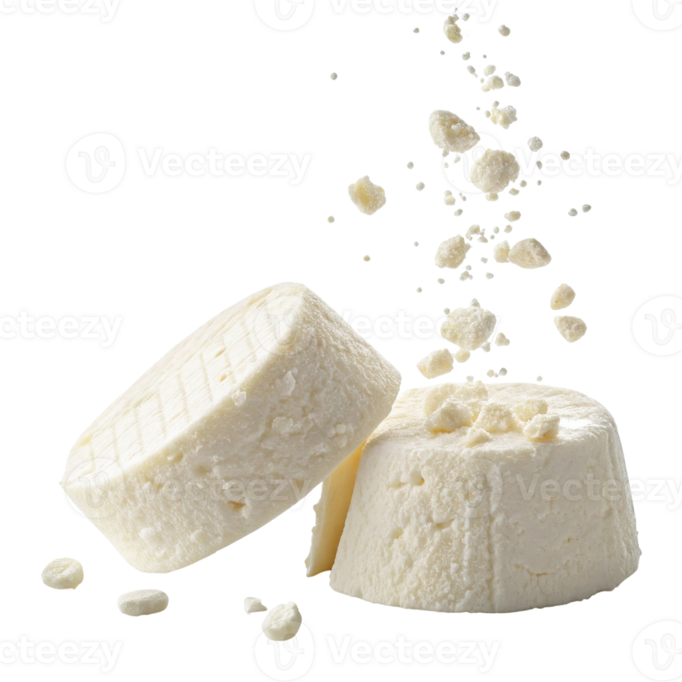 Creamy cheese crumbles beautifully, adding delightful texture to dishes and enhancing flavors in every bite png