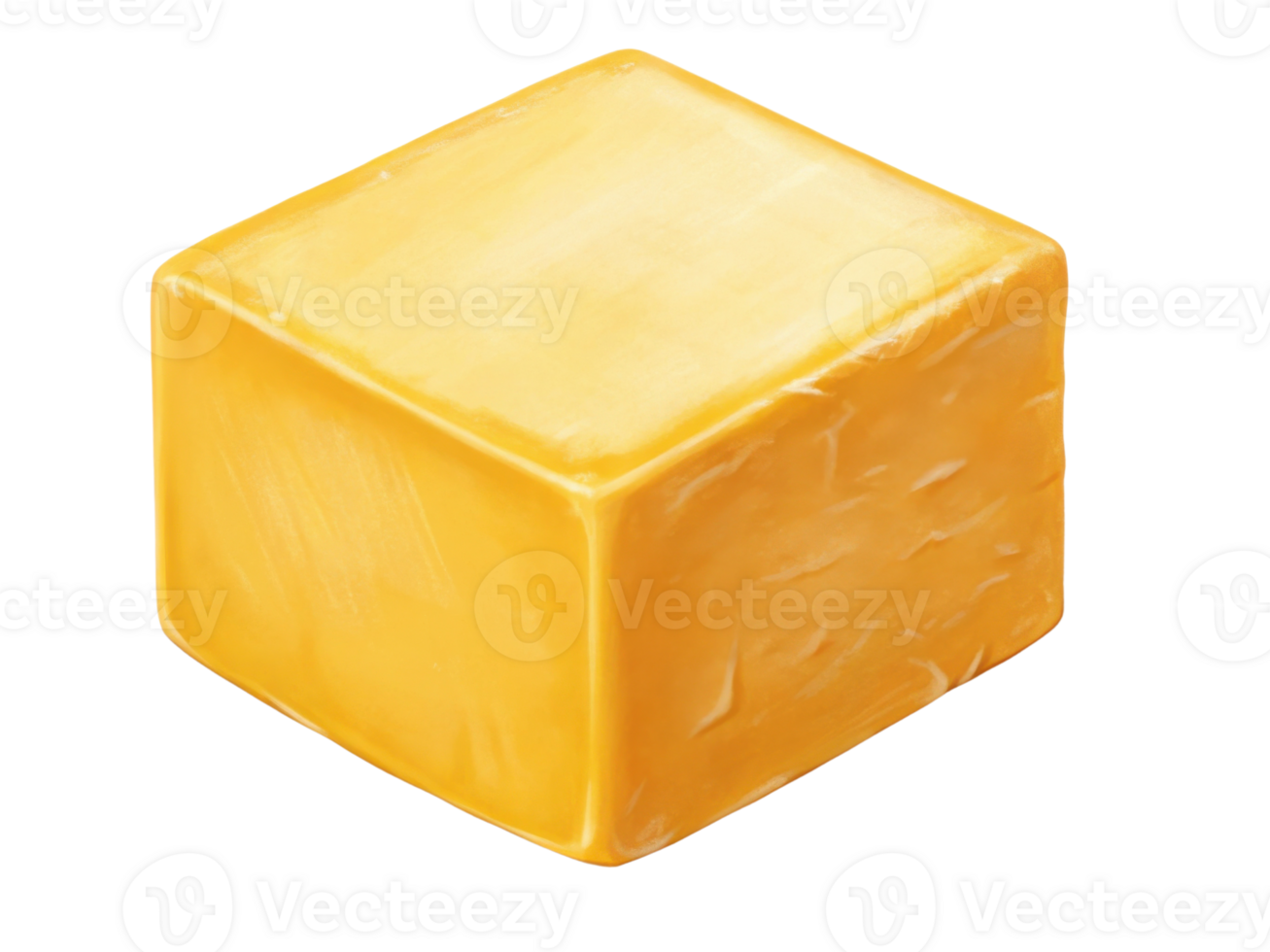 vibrant cheese block sits elegantly, showcasing its rich yellow hue and smooth texture, perfect for culinary delights png