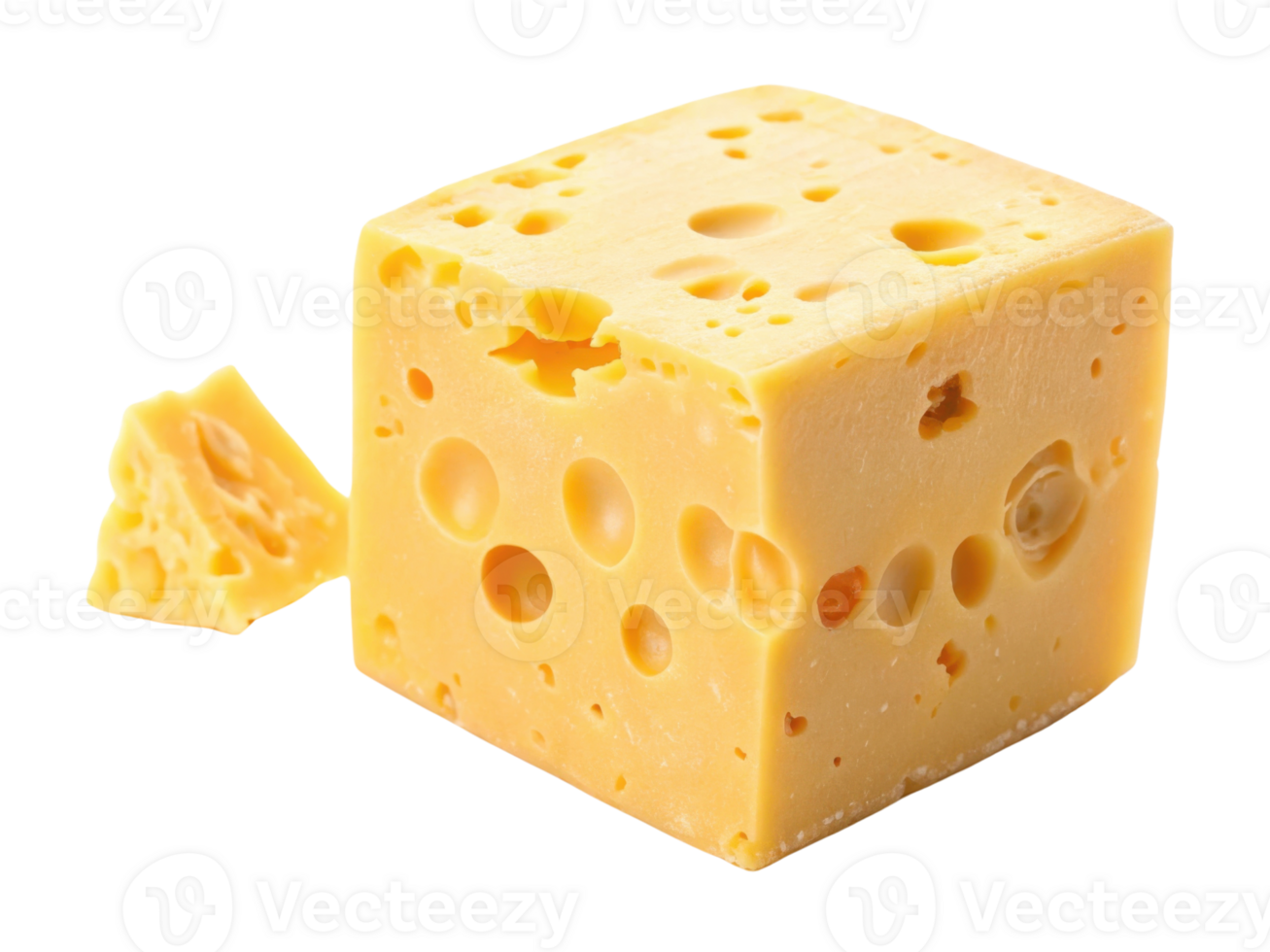 Delicious cheese with smooth texture and holes is perfect for snacking or adding to dishes, enhancing flavors and enjoyment png