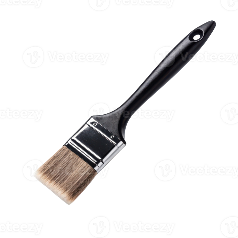high quality paintbrush with black handle and soft bristles, perfect for painting and crafting projects png