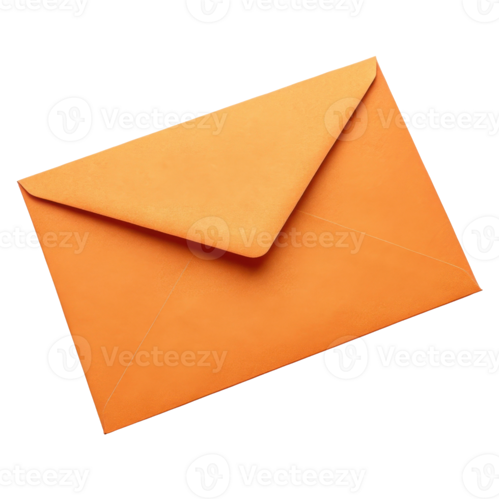 orange envelope with pointed flap, perfect for sending letters or invitations, adds vibrant touch to any correspondence png