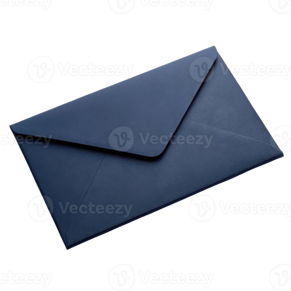sleek navy blue envelope with smooth texture, perfect for formal invitations or correspondence png