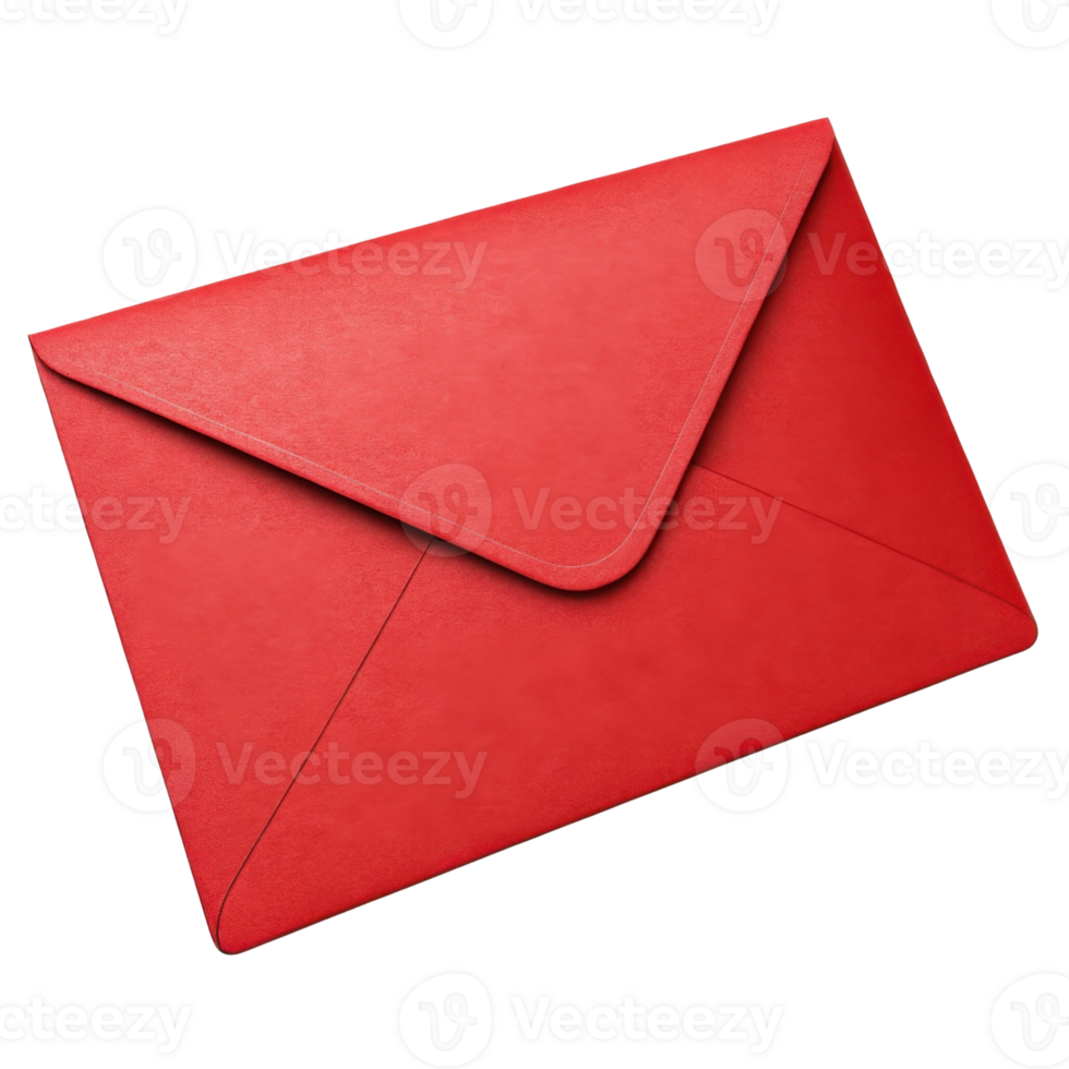 vibrant red envelope with smooth texture, perfect for sending heartfelt messages or invitations png