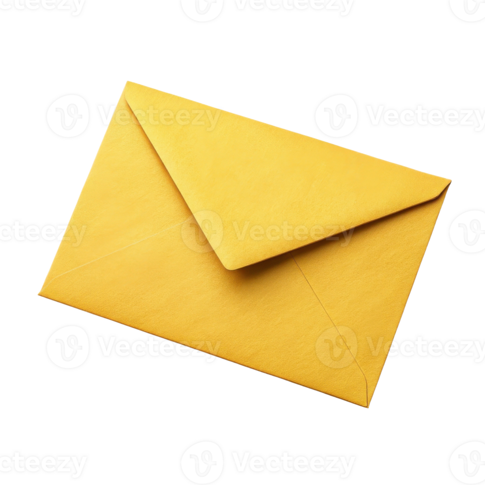 vibrant yellow envelope, perfect for sending letters or invitations, adds cheerful touch to any correspondence png