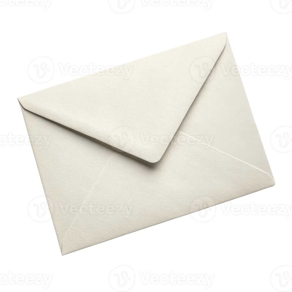 simple, elegant white envelope with pointed flap, perfect for letters and invitations, conveying sense of formality and anticipation png