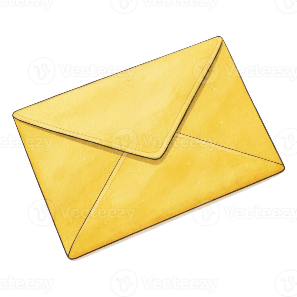 yellow envelope with textured surface, perfect for sending letters or invitations, evokes sense of warmth and nostalgia png