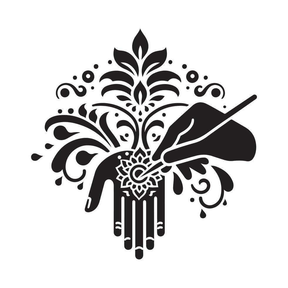 Mahendi Black for Custom Illustrations vector