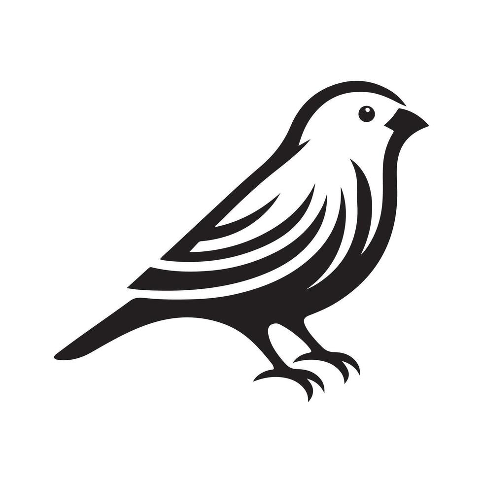 Zephyr Finch Art Black Silhouette Bird vector