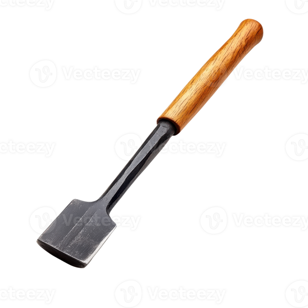 A chisel on black background on transparent background png