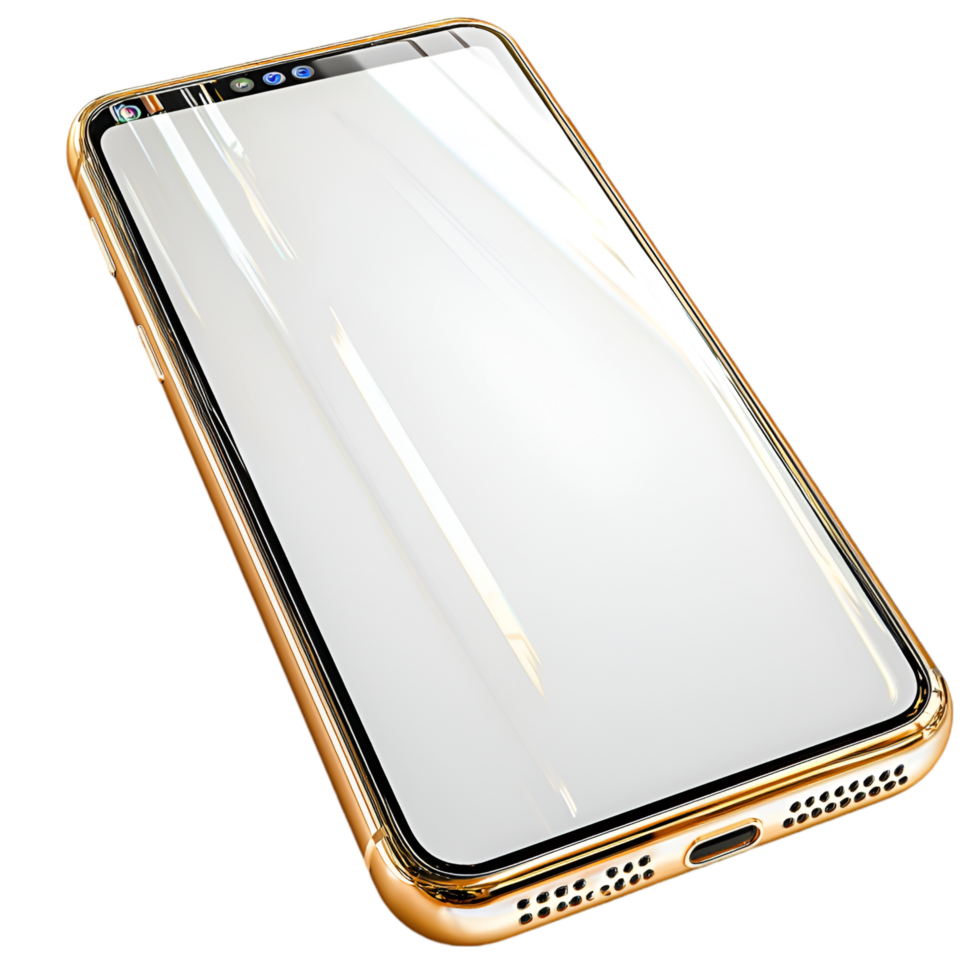 Modern sleek smartphone reflective smooth elegant advanced hightech innovative stylish display png