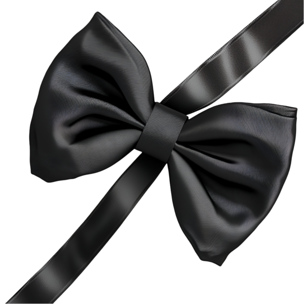 Black silk bow tie elegant formal classic stylish luxurious fashion accessory png