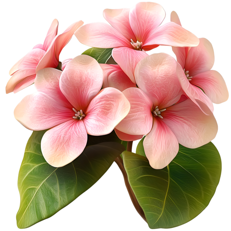 Pink plumeria flowers fresh green leaves in nature graphy png