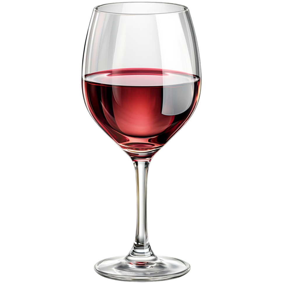 Elegant wine glass red liquid and classic detailed realistic dining appearance png