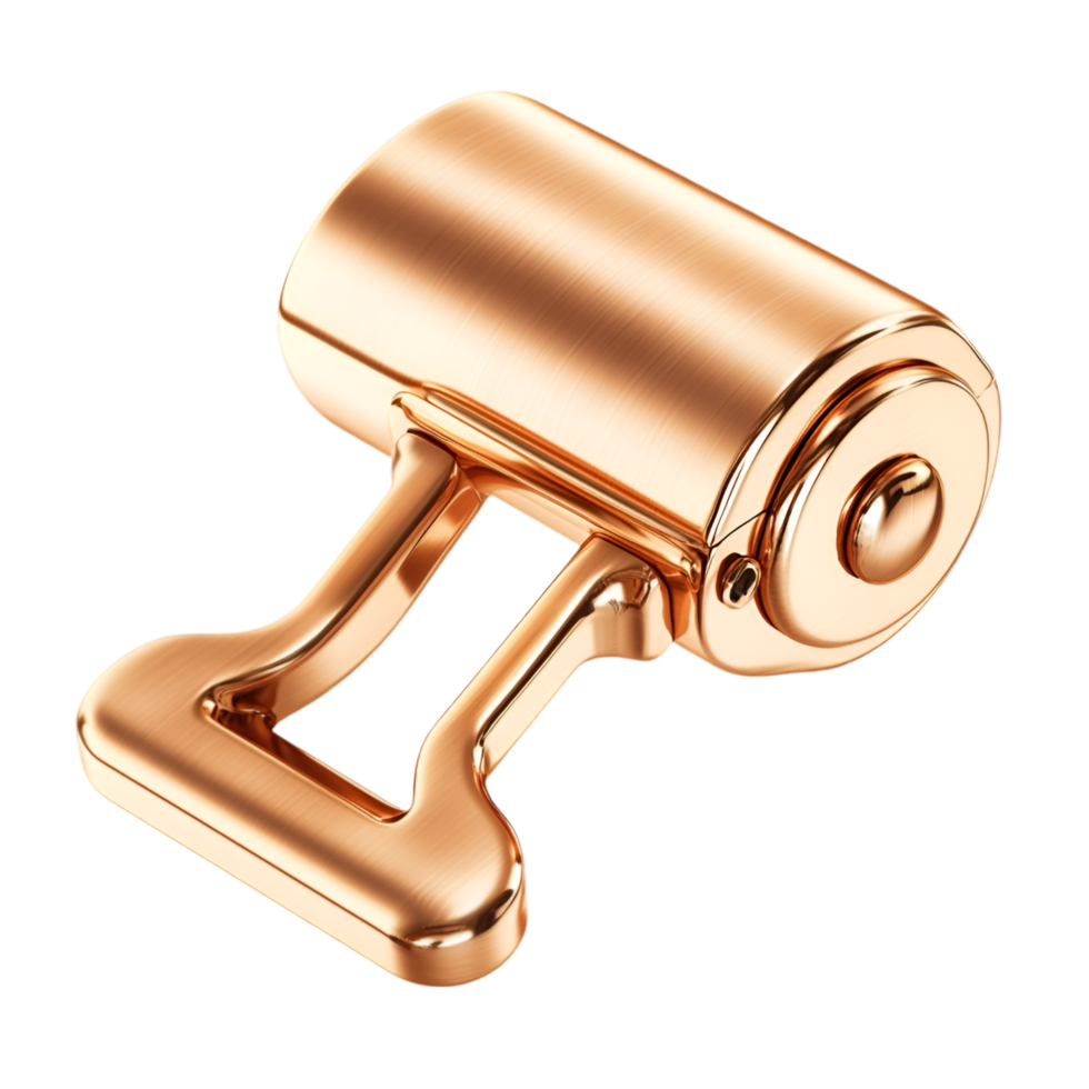 Golden wax seal stamp elegant handle and classic vintage charm png