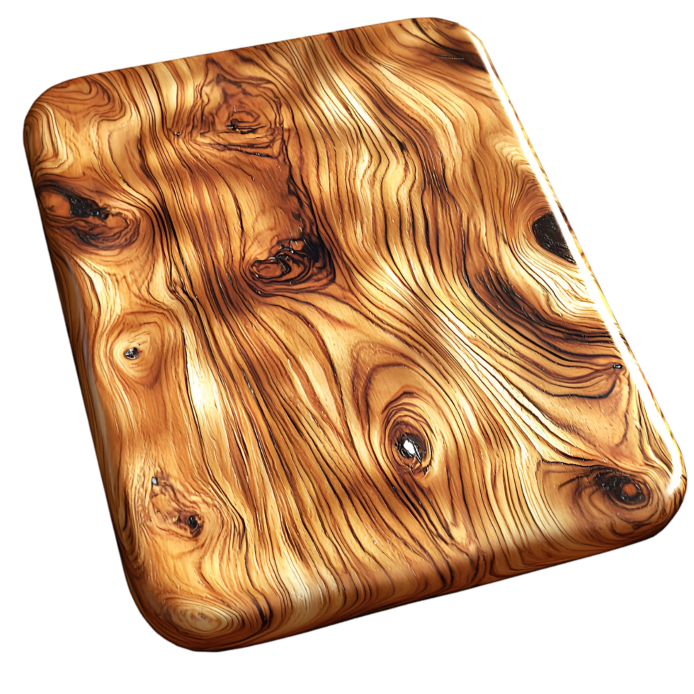 Square wooden tile intricate grain patterns and smooth polished surface png