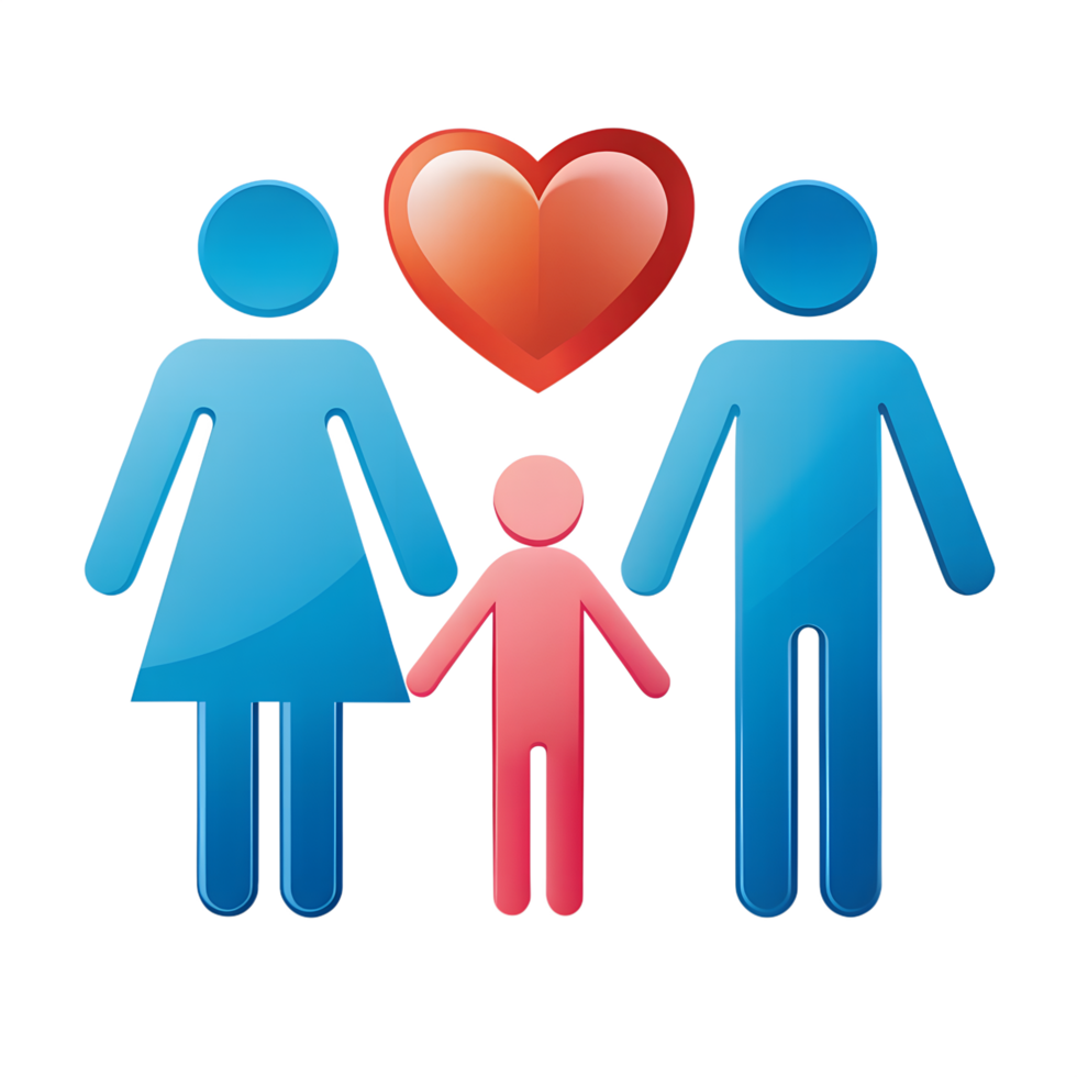 A family line art sign illustration silhouette a white background png
