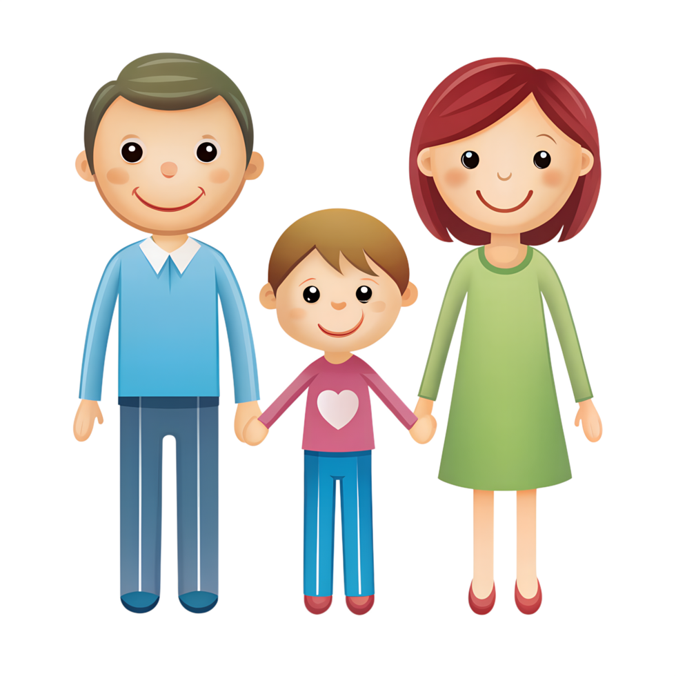 A family line art sign illustration silhouette white background png