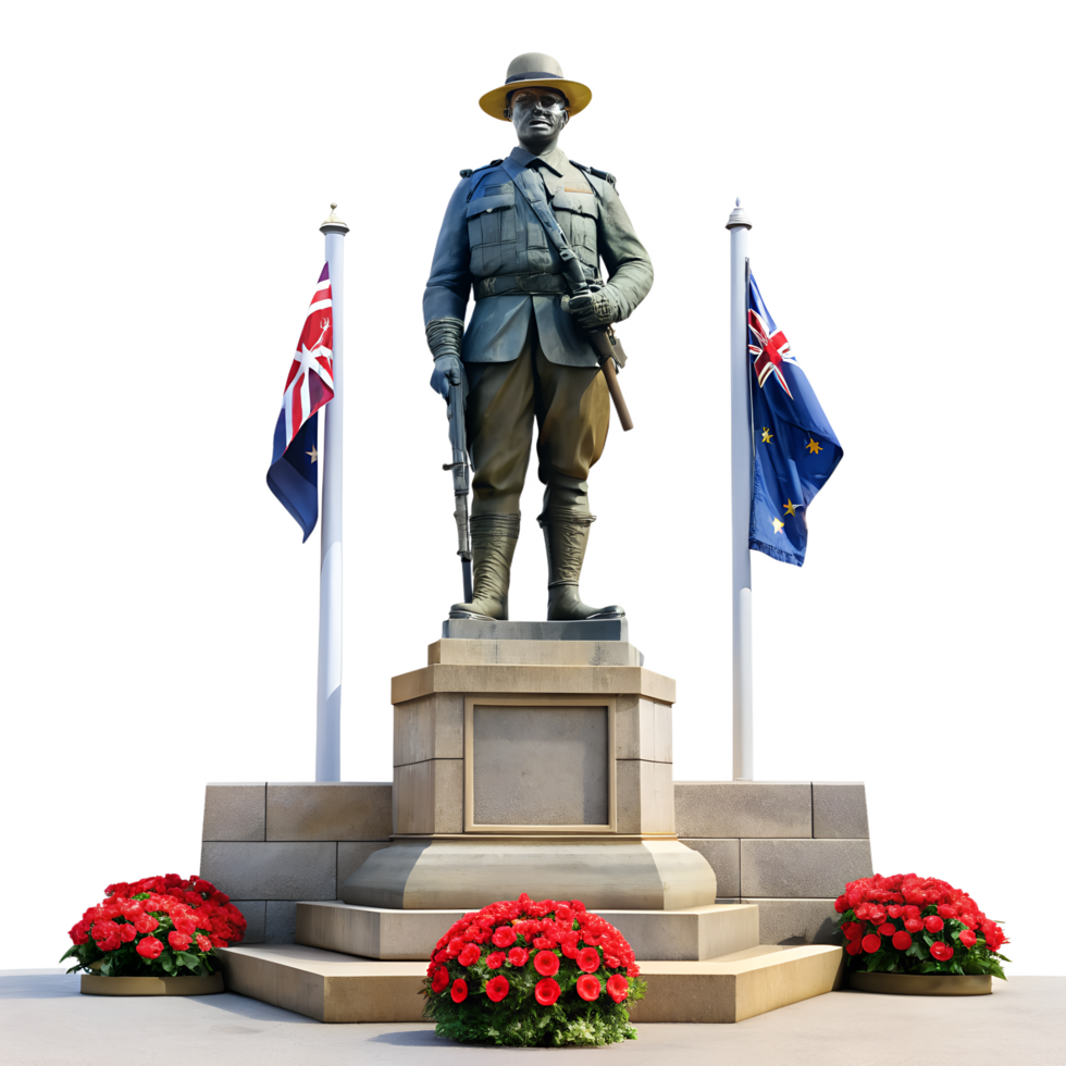 Anzac day War Memorial on transparent background png