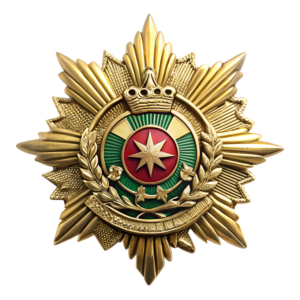 Army Rising Sun Badge on transparent background png
