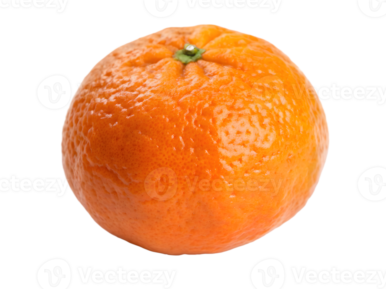 Ripe Orange Tangerine, Close-up, on Transparent Background png