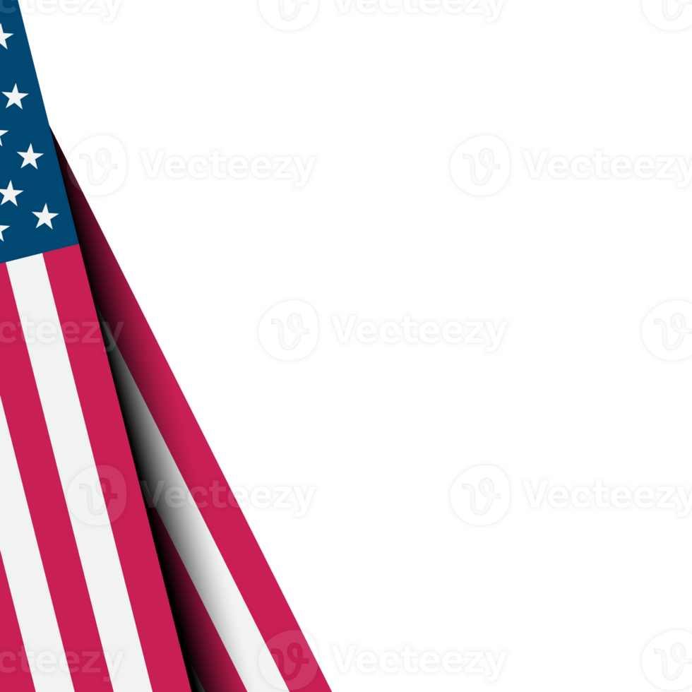 memorial day card design with united states flag illustration png