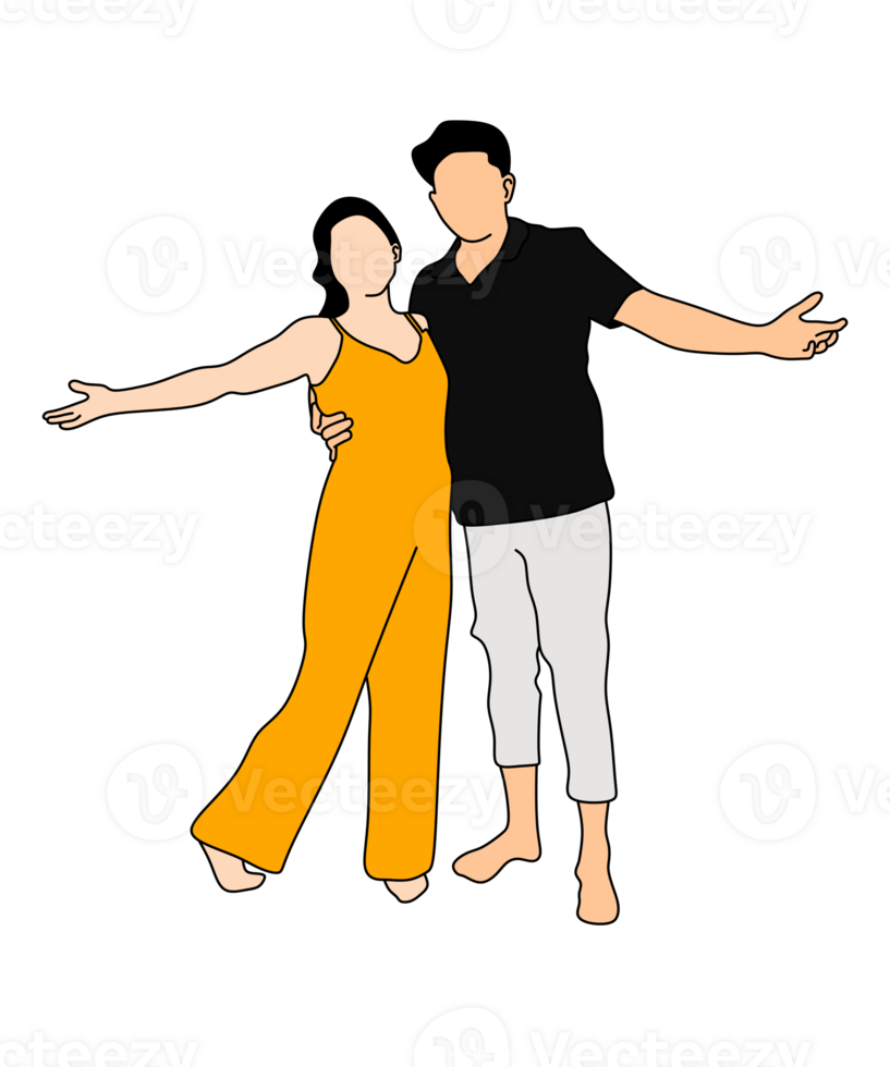 man and woman happy together png