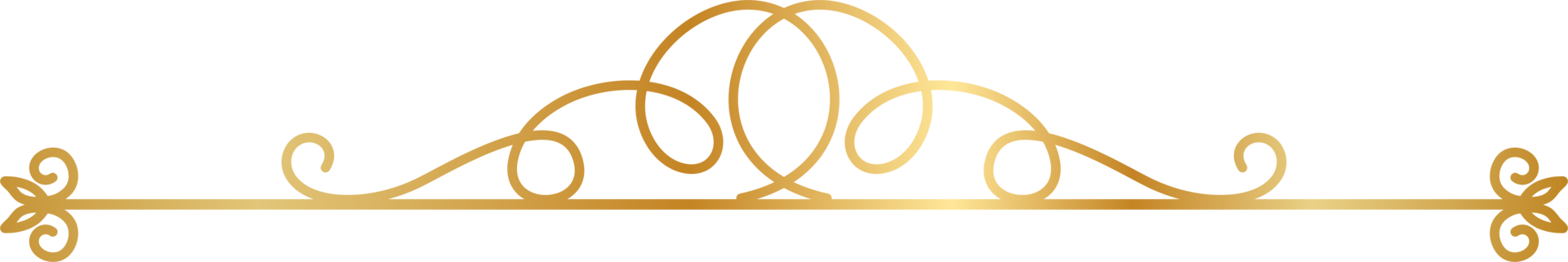 Aesthetic golden line illustration png