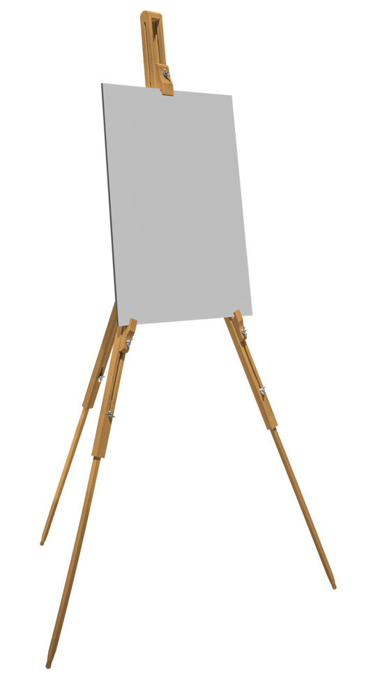 Wooden tripod drawing board png