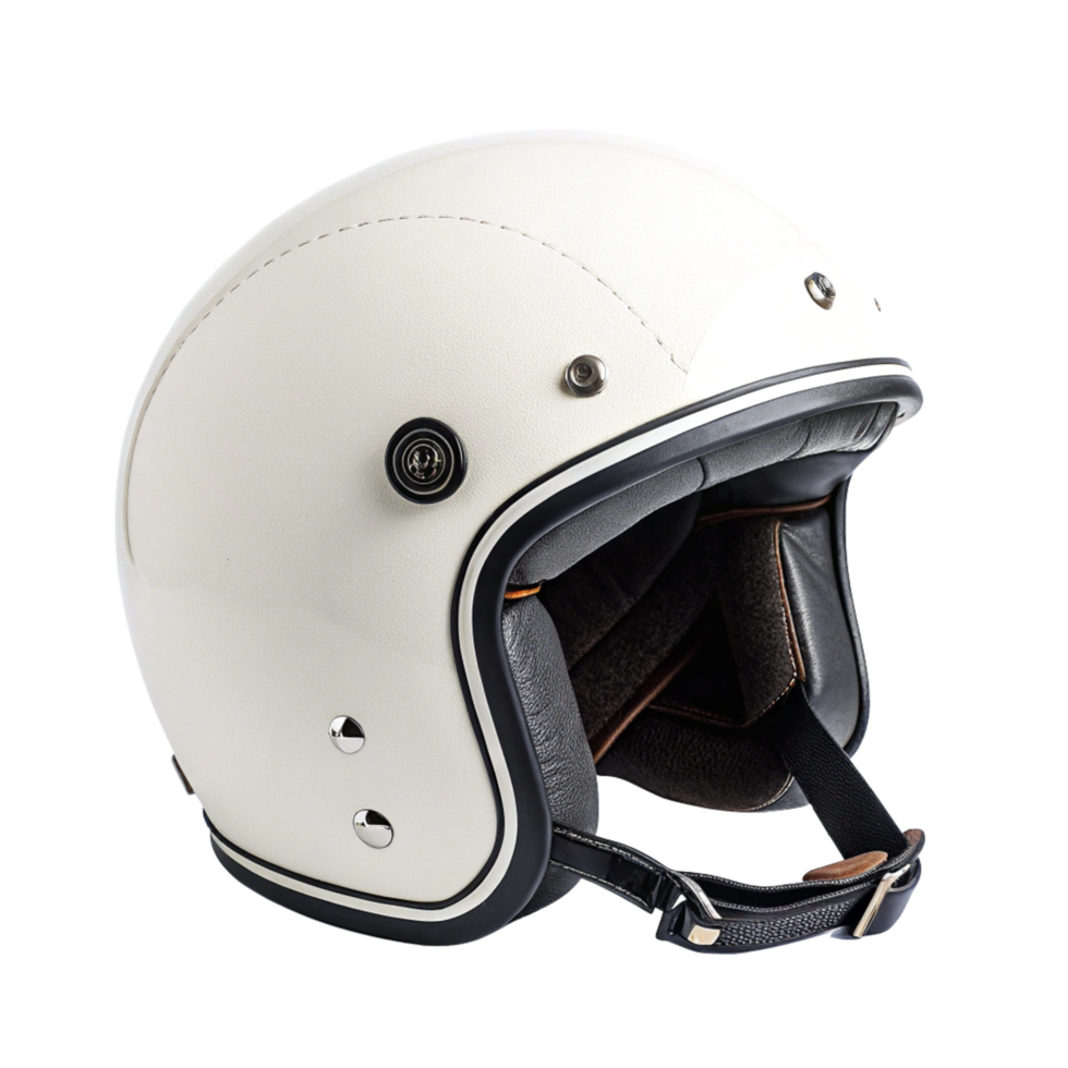 white motorcycle helmet on a transparent background png