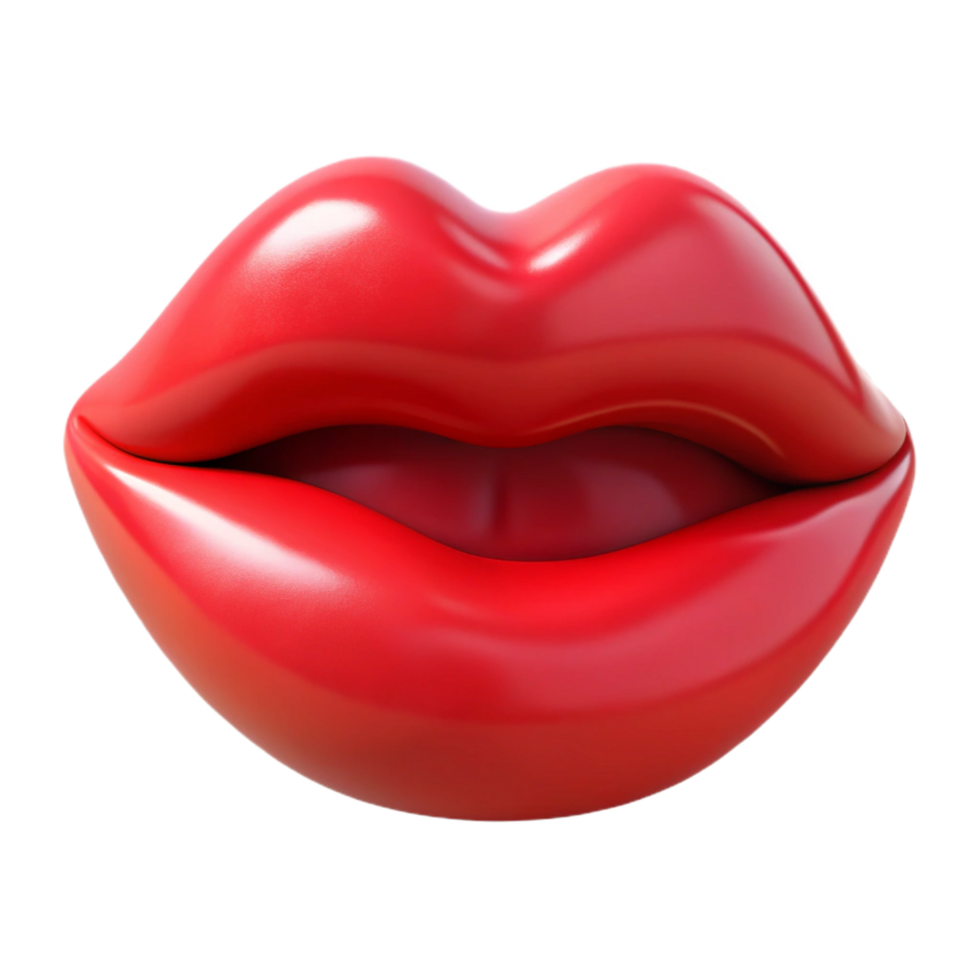 Bold Red Lip Print for Beauty Marketing png